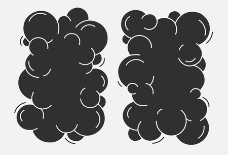 Cloud bubble shape in modern futuristic style. Abstract background with balloon organic elements.のイラスト素材