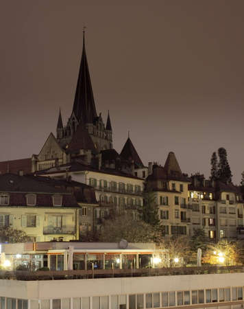 Old Europe: a combination of Gothic and modern style in architectureの写真素材