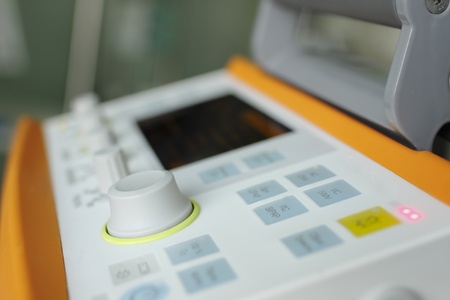 Control panel of device  Management Console apparatus of mechanical ventilation  photo の写真素材