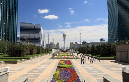 Central square of of Kazakhstan  Astana city  Photo のeditorial素材