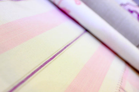 Roll of colored fabric  