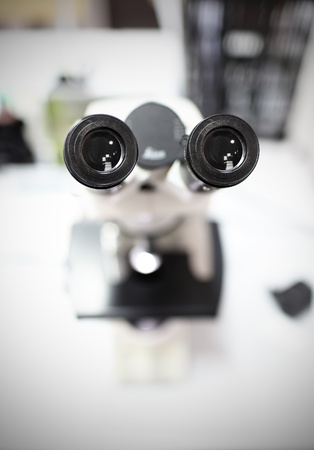 eyepieces of the microscopeの写真素材