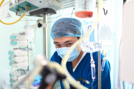 doctor intensivist at work