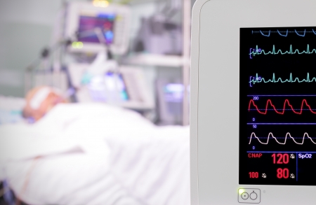 monitor in the room  intensive care unit  photo の写真素材