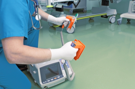 Doctor ready for resuscitation.の写真素材