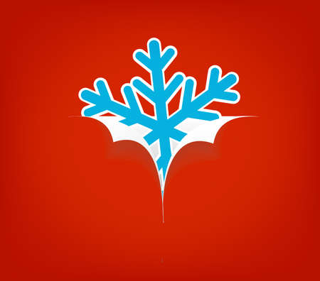 Christmas snowflake  in the paper  Bright vector illustration  のイラスト素材