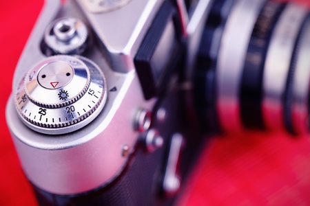 old camera  Detail of the hull  close-up photoの写真素材