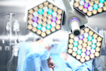 Medical lamp and the process surgical operationの写真素材