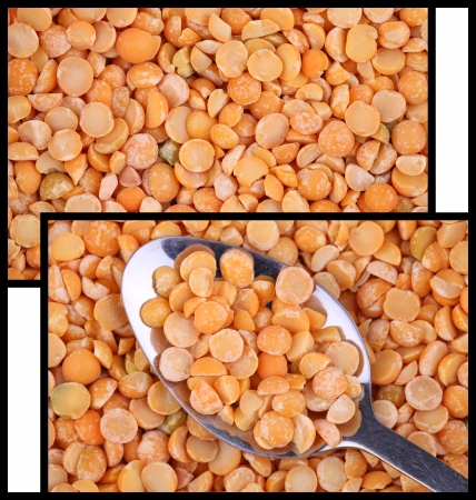 dry peas. Two photos for your food の写真素材
