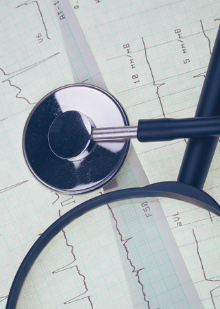 Analysis of electrocardiogram. The medical profession の写真素材