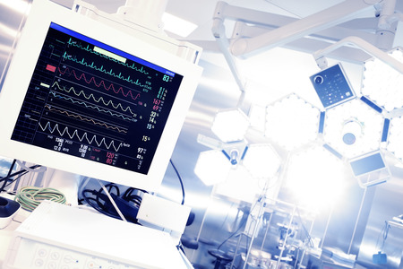 Cardiomonitor in surgery.の写真素材