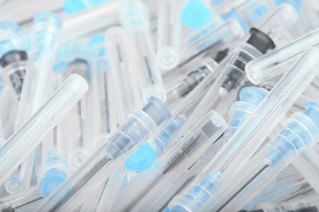 Medical needles  A pile of needles  