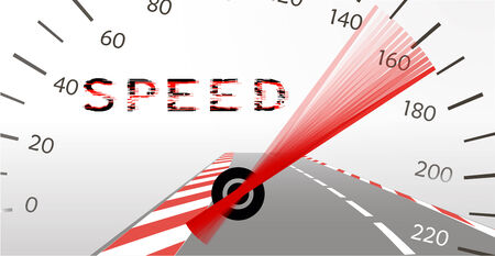 Acceleration limit on the highway のイラスト素材