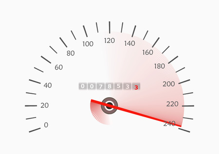 Speedometer with moving arrow.illustrationの写真素材