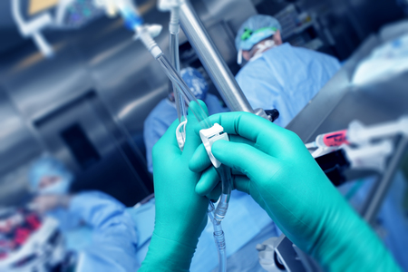 Surgical procedures in the operating roomの写真素材