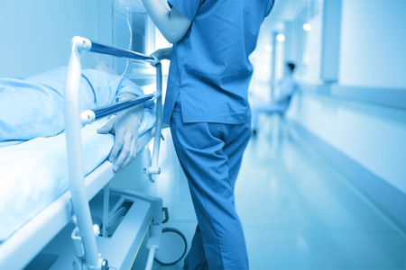 Patient's pain and compassion nurseの写真素材