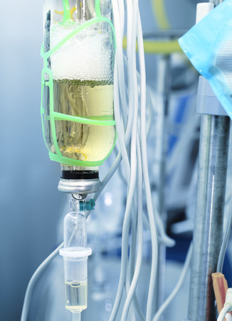 Drip with intravenous drug. Concept of panaceaの写真素材