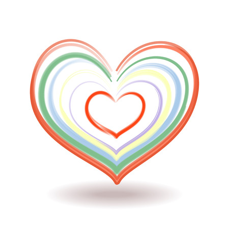 Heart Valentine\'s Day greeting template.のイラスト素材