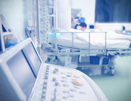 Equipment ward patient in the ICUの写真素材