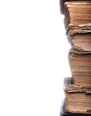 Old books shabby in stackの写真素材