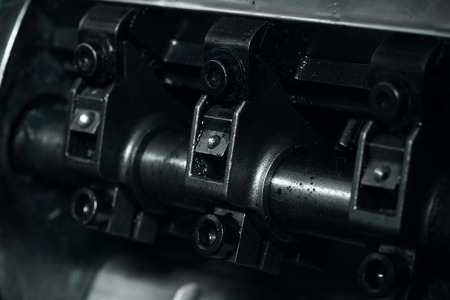 Detail crankshaft as a part of the mechanismの写真素材