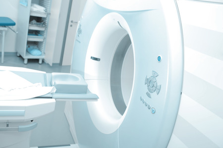 MRI machine in modern hospital ready to startの写真素材