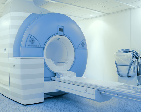 Tomography scanner in hospital wardの写真素材