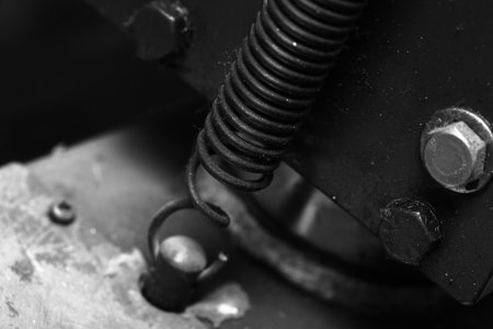 Spring and part of the old mechanism