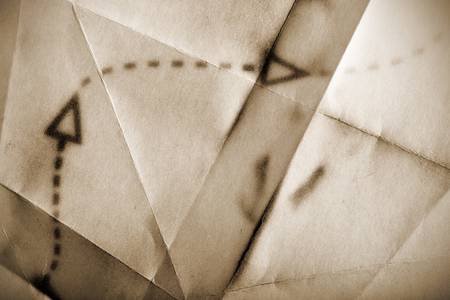 Fragment of an ancient mapの写真素材