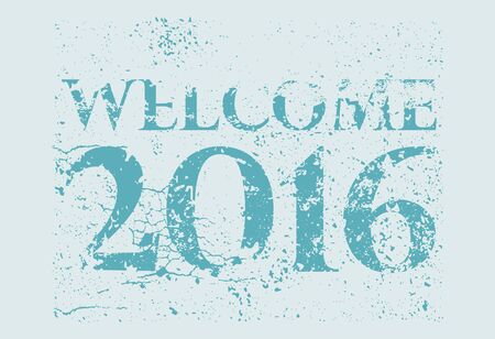 Greeting card New Year 2016 street art-styledのイラスト素材