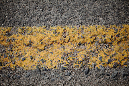 Worn road markings with space for your text