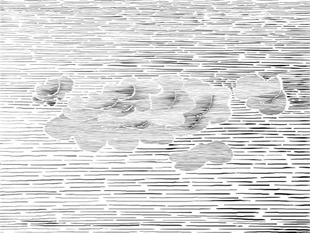 Pen ink graphic of the cloudy skyのイラスト素材