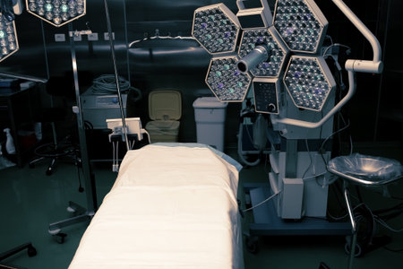 Operating room in a hospital modern equipped for surgery.