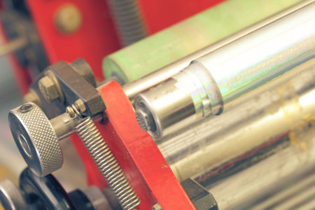 Part of typographical machine for laminating