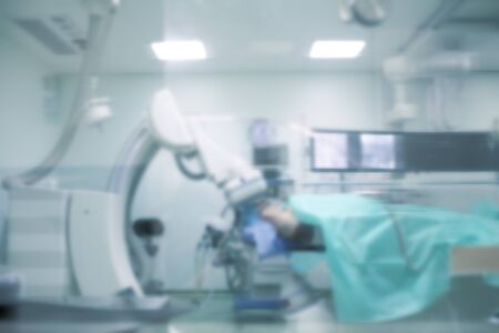 X-ray unit in the hospital, unfocused background.の写真素材