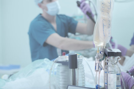 Medical work in the hospital.