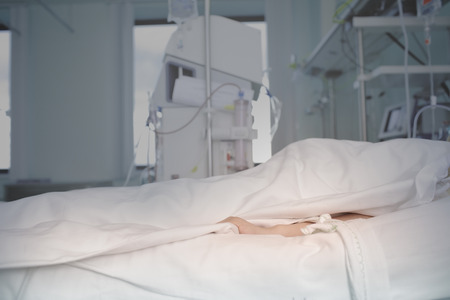 Suffering of seriously ill patient.の写真素材