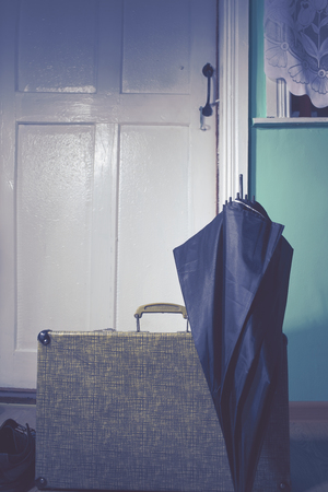 Long-awaited return home after a trip.の写真素材