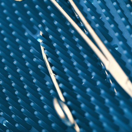 Sterile surgical tools on the silicone mat.