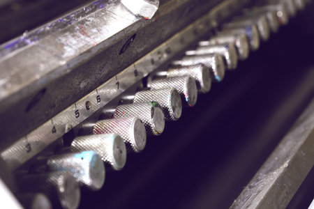 Fragment of an industrial machine that is often operated as an engineering background.