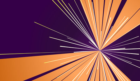 Road and lines of speed going into perspective. Abstract explosive background. Vector illustration.のイラスト素材