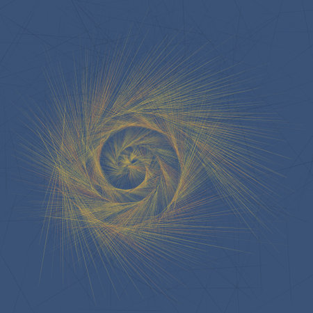 Concentric spiral shape of thin lines as a concept of the universe and infinity. Vector.
