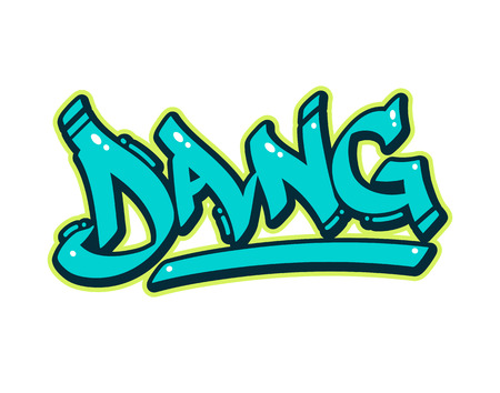 Word Dang in cool urban graffiti style.のイラスト素材