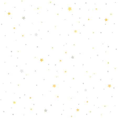 Seamless star pattern. Silver and golden stars on white background. Tile able texture.のイラスト素材