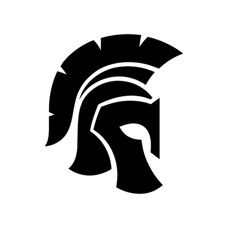 Gladiator helmet silhouette iconのイラスト素材