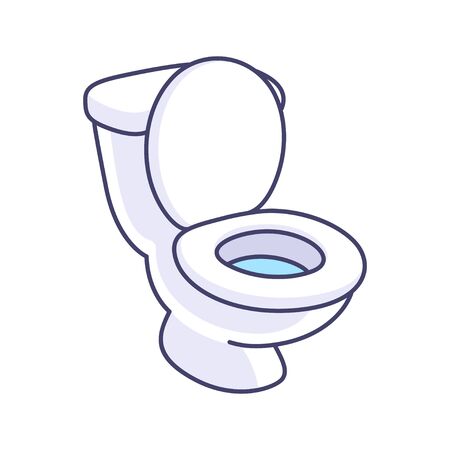 Toilet bowl cartoon drawing. Simple vector clip art illustration.のイラスト素材