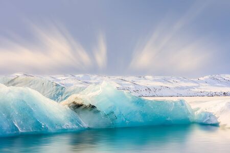 Jokulsarlon Glacier Lagoon South Icelandの写真素材