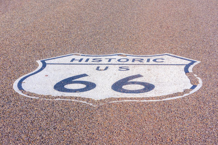 Iconic Route 66 road sign