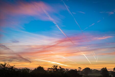 Converging flightsの写真素材