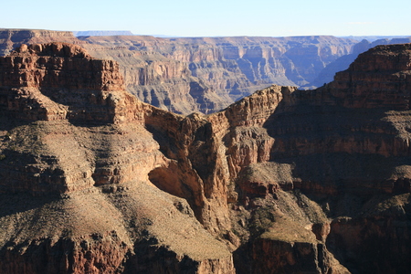 Eagle Point on the West Rim Grand Canyon Arizona.USA. The famous travel destination.の写真素材